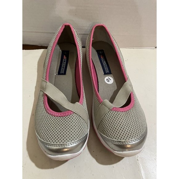 U.S. Polo Assn. Women's size 10 Gray Mesh Memory Foam Mary Jane Flats shoes - Picture 2 of 8